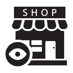View store, cart, shopping icon