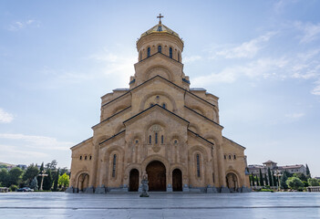 Holy Trinity Cathedral of Tbilisi Georgia at Day time in Summer