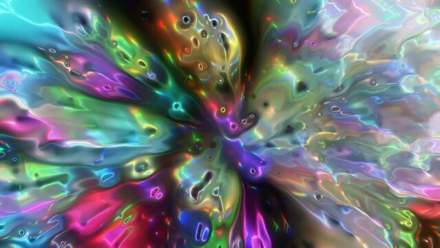 Colourful Psychedelic Abstract Loop animation in 3d