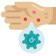 dirty hand flat icon