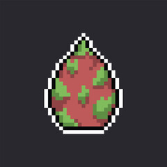 Fototapeta premium this is fruit icon in pixel art with simple color and black background this item good for presentations,stickers, icons, t shirt design,game asset,logo and your project.