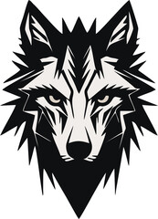 wolf logo design vector symbol graphic idea creative. wolf face vector design