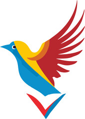 Colorfull Bird Logo Concept Design