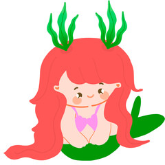 cute of mermaid sea water cartoon lovely 