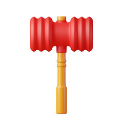 Hammer toy with fun color 3d rendering icon for website or app or game. Fun and simple Hammer toy