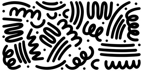Doodle sketch style of Simple childish scribble on white background for concept design.