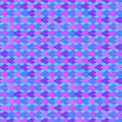 Fototapeta premium Abstract pattern of blue and violet rhombs in the form of scales. Seamless pattern. Uniform symmetrical arrangement. Background for paper, cover, fabric, interior decor.