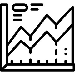 statistic graph line icon