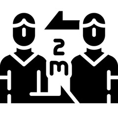 social distancing solid icon