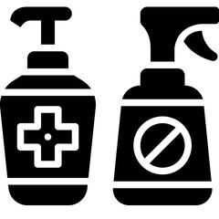 sanitizer bottle solid icon