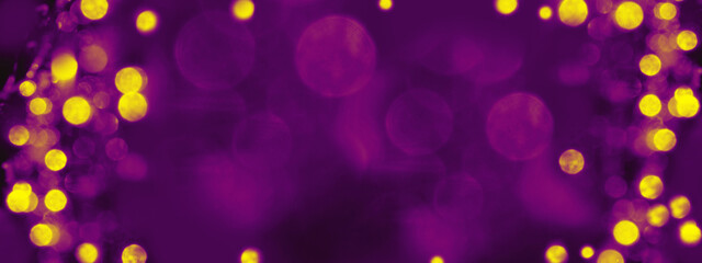 Dreamy golden bokeh and flare background, purple, yellow, black. Peaceful or serene backgrounds....