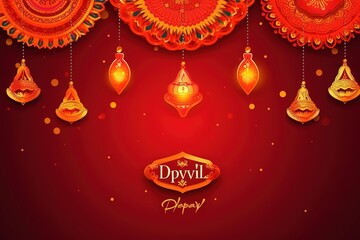 Naklejka premium Happy Diwali. Happy Diwali Concept. Happy Diwali Background. Happy Diwali Theme. Generative Ai