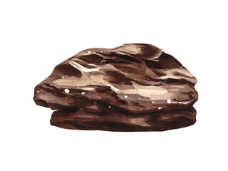 Stone path watercolor illustration