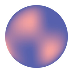 Fototapeta na wymiar Digital png illustration of pink and blue sphere on transparent background