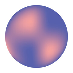 Digital png illustration of pink and blue sphere on transparent background