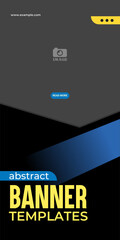 Abstract shape business banner. Modern template design with coy space areas for promotion, advertising, electronics, furniture
