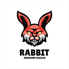 rabbit mascot illustration logo design