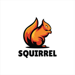 squirrel mascot illustration logo design
