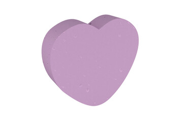 Digital png illustration of pink heart on transparent background