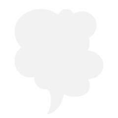 Digital png illustration of speech bubble with copy space on transparent background
