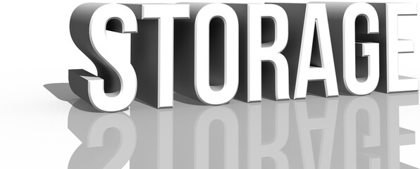 Digital png illustration of white storage text on transparent background