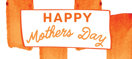 Digital png illustration of happy mothers day text with red shapes on transparent background