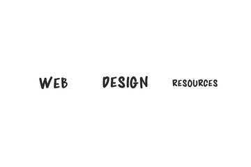 Digital png illustration of web design resources text on transparent background