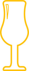 Digital png illustration of glass for wine on transparent background