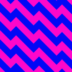 Digital png illustration of pattern of blue and purple zigzag lines on transparent background