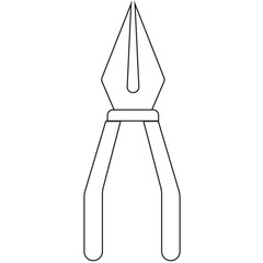 Digital png illustration of white tongs on transparent background