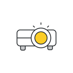 Fototapeta premium Projector icon design with white background stock illustration