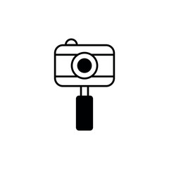 Hand Camera icon design with white background stock illustration