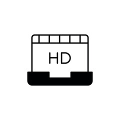 Fototapeta premium HD Movie icon design with white background stock illustration