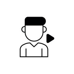 Movie Director icon design with white background stock illustration