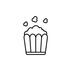 Popcorn icon design with white background stock illustration