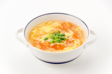 トマトとたまごのふわふわ中華スープ