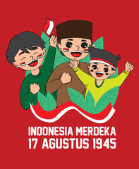 17 agustus template background for indonesia independence day
