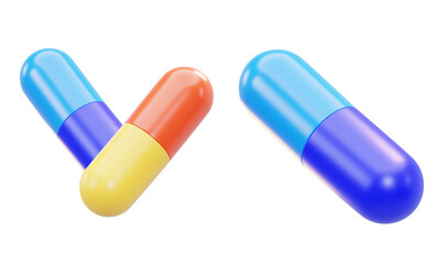 3d medicinal pills icon, heathcare icon