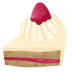 Cake cream with strawberry