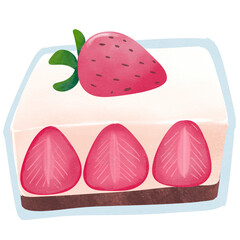 Cake of a strawberry