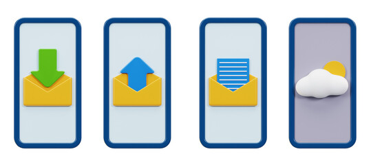 3d phone icon apps collection