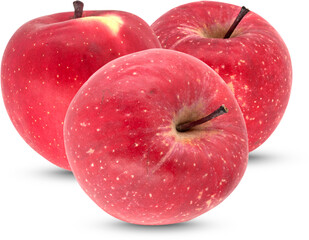 Isolated fresh red apples
