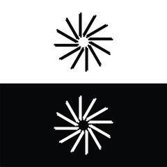 Circle vector logo template illustration . Circle icon silhouette