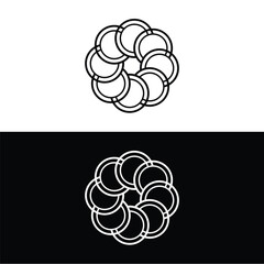 Circle vector logo template illustration . Circle icon silhouette