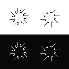 Circle vector logo silhouette design . Circle icon illustration