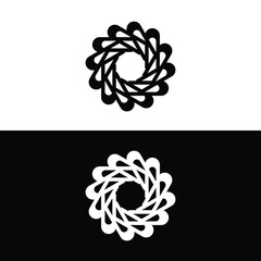 Circle vector logo silhouette design . Circle icon illustration