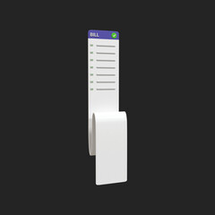 3d render of payment terminal  Shopping online concept 3d Illustration
