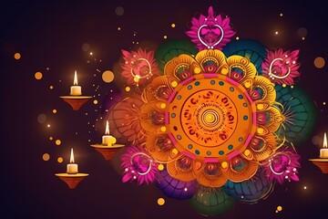 Happy Diwali. Happy Diwali Concept. Happy Diwali Background. Happy Diwali Theme. Generative Ai