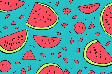 watermelon pattern. Generative AI