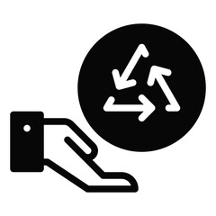 recycling hand icon